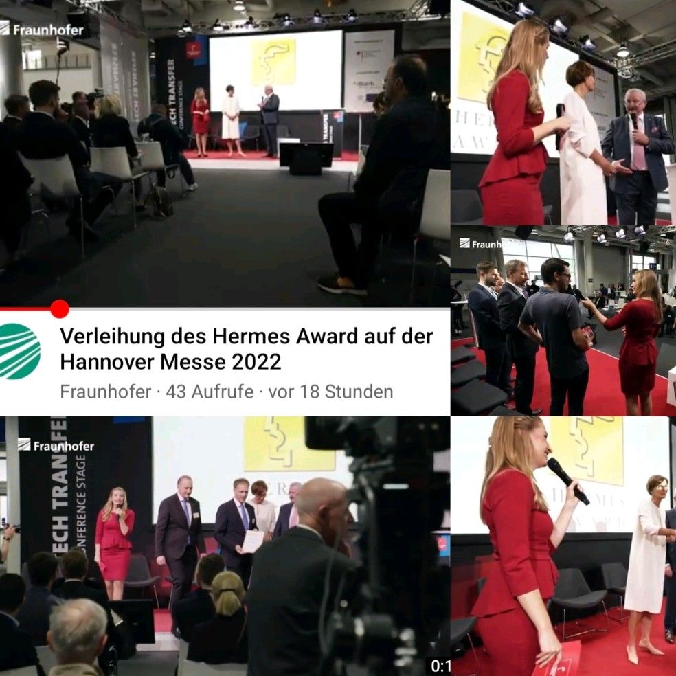 Hannover Messe tech transfer stage Hermes Award 2022 Janine Mehner